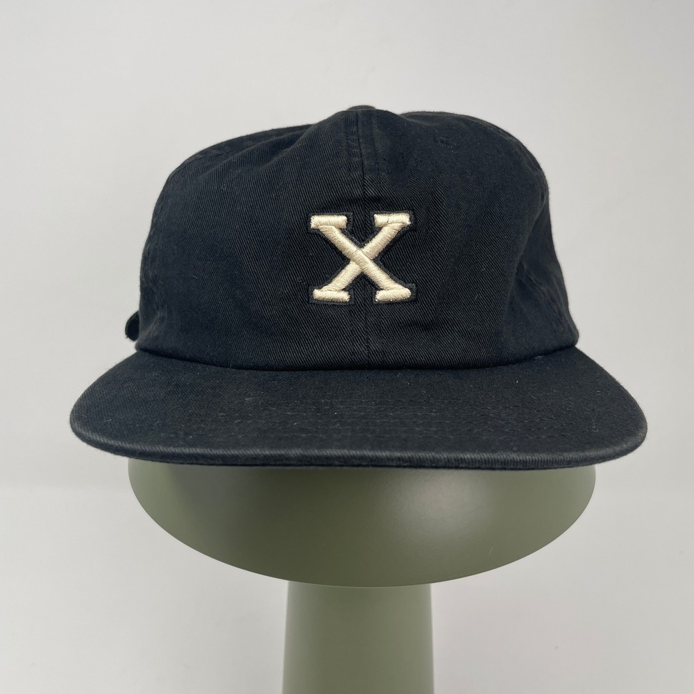 Born X Raised Los Angeles Black Strapback Dad Hat Embroidered X Logo USA Rare